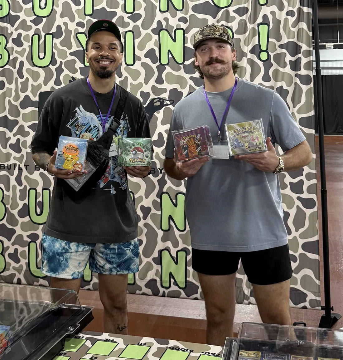 Jordan Powell and Cole Anthony at The Pro Collective booth